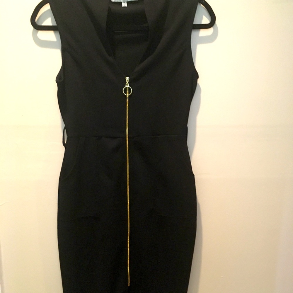 Black Bodycon Zipdress